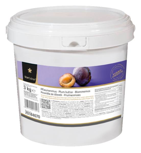 Star Culinar Pflaumenmus, hergestellt aus 140 g Früchten je 100 g, 3 KG/EI