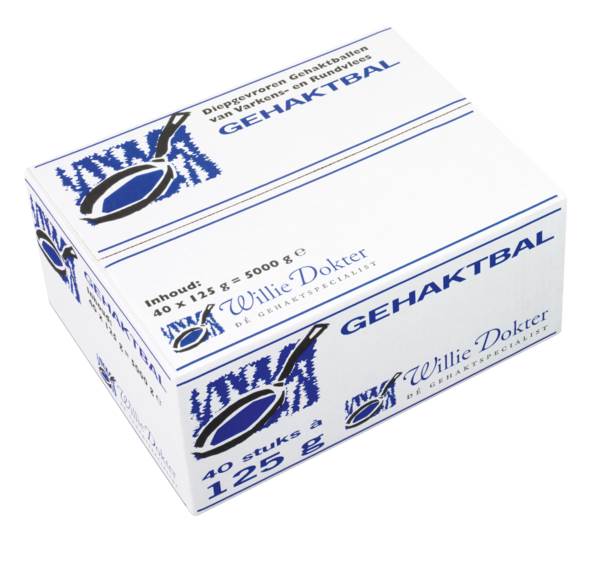 DV Willie Dokter gehaktbal 125gr 40 ST/DS