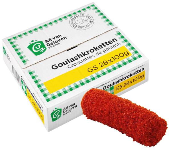 DV Ad van Geloven goulash kroket 10% 100gr 28 ST/DS