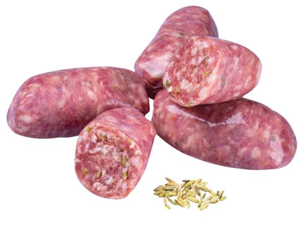 Toscana buonissima Salsiccia Semi Finocchio, ital.Bratwurst m.Fenchelsamen, 15x, 1 KG/PK Kaliber 35, gepökelt und gereift,