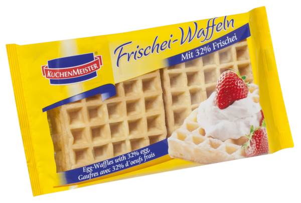 Kuchenmeister Frischeiwaffeln, 6 Waffeln pro Packung, 0,3 KG/PK