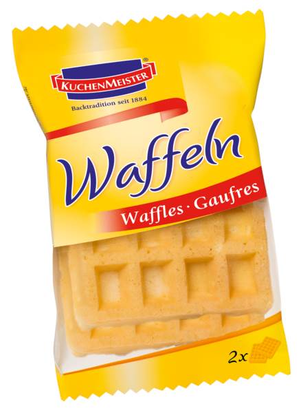 Kuchenmeister Frischeiwaffel, 2er-Portion, einzeln verpackt ohne Dekor, 2x25g, 36 PO/KT