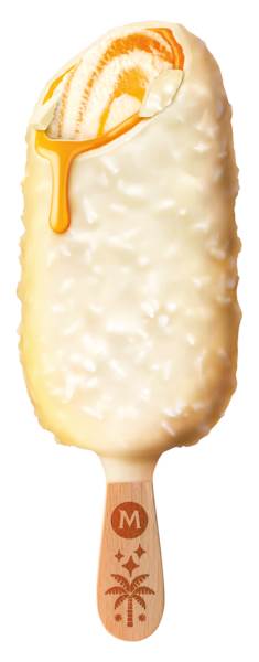 TK Magnum Magnum Double Sunlover, (58159) 85 ML/ST Kokosnusseis mit Mango-Passionsfruchtsauce, weißer Schokolade u.Kokosnussflocken