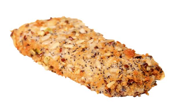 TK MSC Seelachs-Portionsfilet Knusperkern, paniert (34%), ca. 44 Stück, ca. 113g, 5 KG/KT IQF, mit Sonnenblumenkernen, Leinsamen, Kürbiskernen und Mohn, trapezförmig