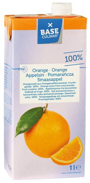 Base Culinar Orangen Saft 100%, 1 L/PK