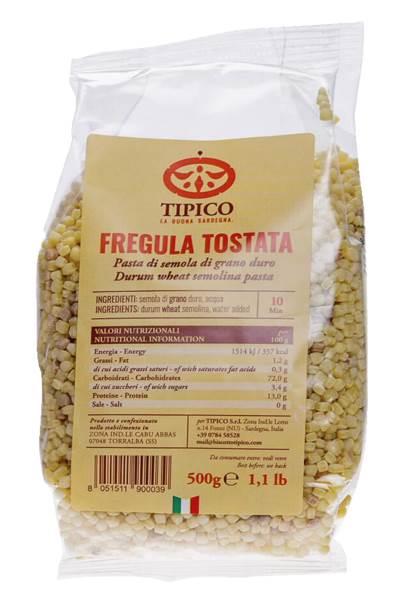 Tipico fregola tostata sarda 500 GR/ZK