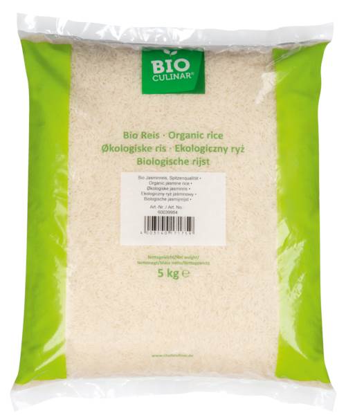 Bio Culinar Bio Jasmin Reis, 5 KG/BT