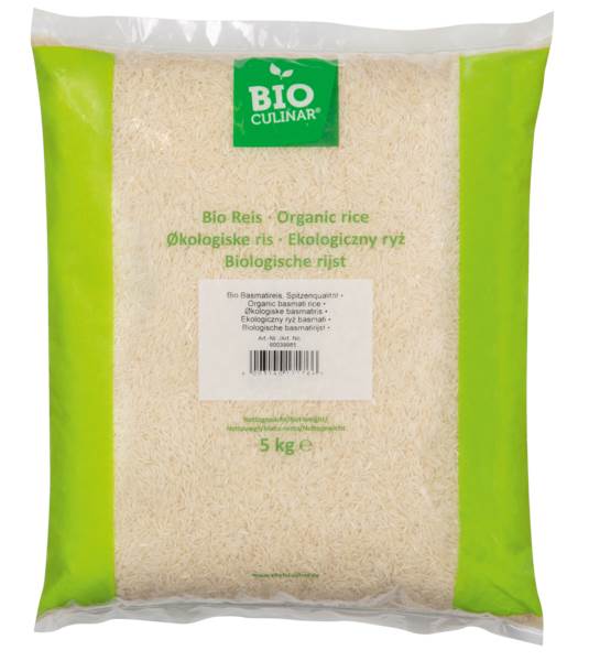 Bio Culinar Bio Basmati Reis parboiled, 5 KG/BT