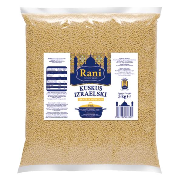 Rani Kasza kuskus izraelski, kuskus gruby z pszenicy durum, 5 KG/PA
