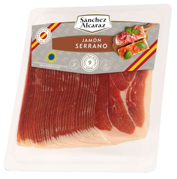 Bell Hiszpańska Szynka Serrano, wieprzowa, surowa, dojrzewająca, suszona powietrzem, 500 GR/PA