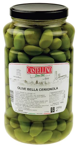 Castellino olijven bella cerignola 2,9 KG/PO