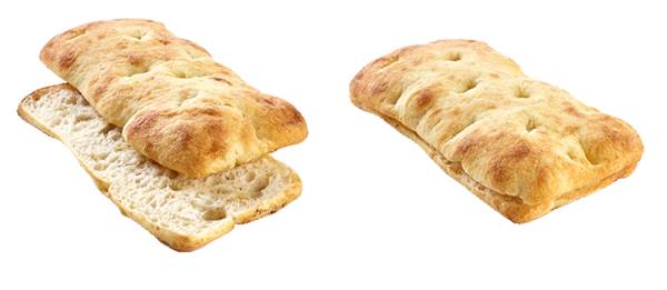 DV Panesco schiacciata Romana wit, voorgesneden, 100gr 32 ST/DS