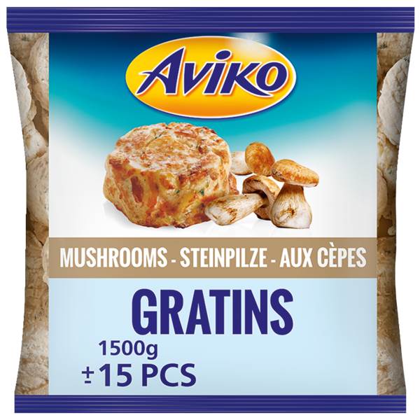 Mr Aviko Gratiny ziemniaczane z grzybami leśnymi, 1,5 KG/PA