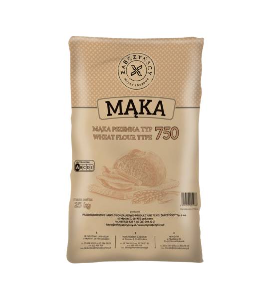 Tota Mąka pszenna, typ 750, chlebowa, 25 KG/WO