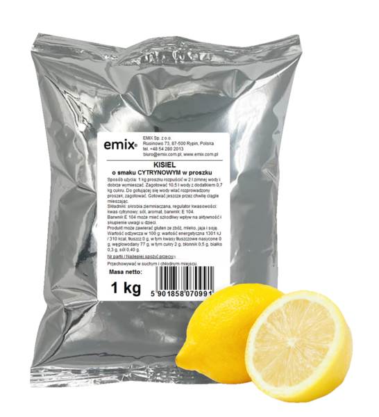 Emix Kisiel cytrynowy, bez cukru, 1 KG/PA