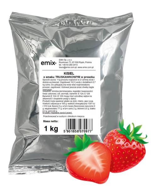 Emix Kisiel truskawkowy, bez cukru, 1 KG/PA