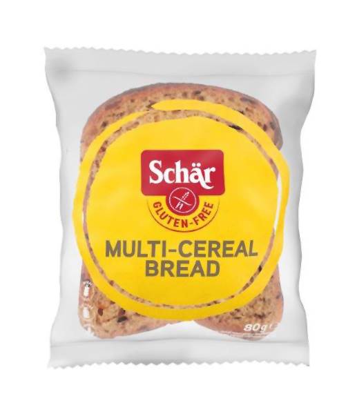 Schär Multi Cereal Bread glutenfrei, Mehrkorn-Sandwichbrot, 2 Scheiben à 40g, Portion, 0,08 KG/PK