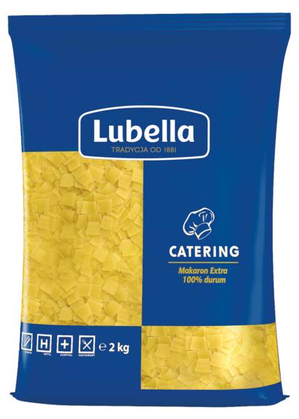 Lubella Makaron łazanki, z mąki z pszenicy durum, 2 KG/PA