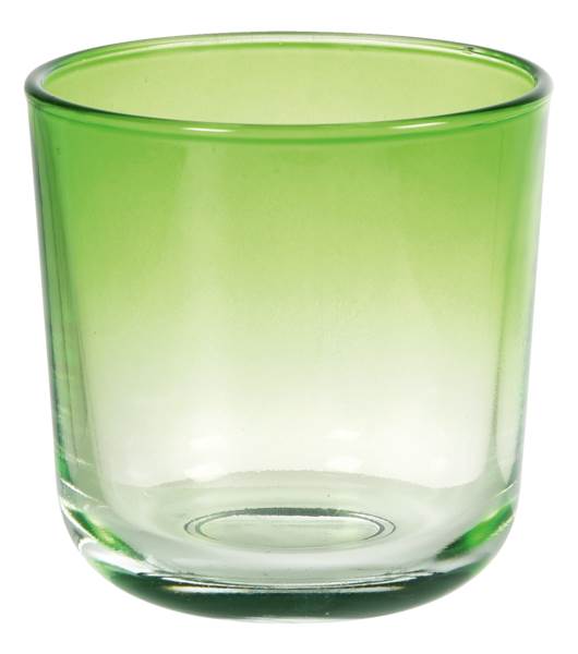 Duni Switch & Shine Kerzenhalter "Ouri", Glas, leaf green, 81x72,5mm, (206447) 1 ST