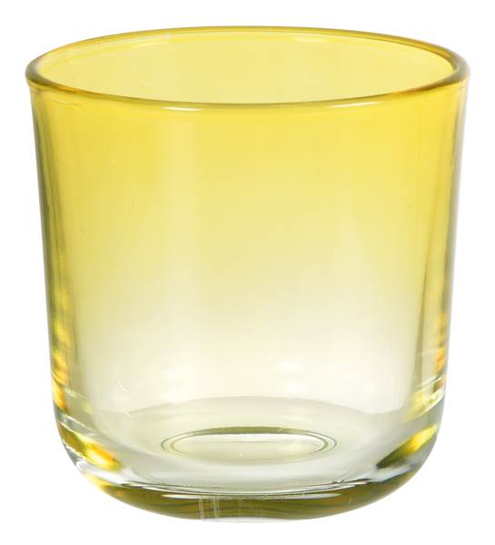 Duni Switch & Shine Kerzenhalter "Ouri", Glas, gelb, 81x72,5mm, (206449) 1 ST