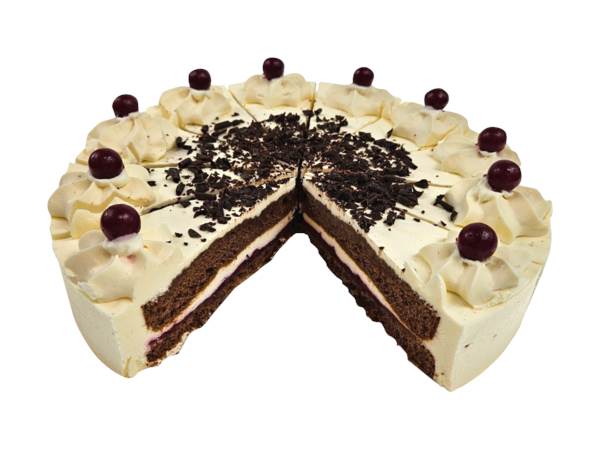 TK Manfred Jürgens Backstube Schwarzwälder Kirsch Sahnetorte, 1200 G/ST vorgeschnitten in 12 Stücke