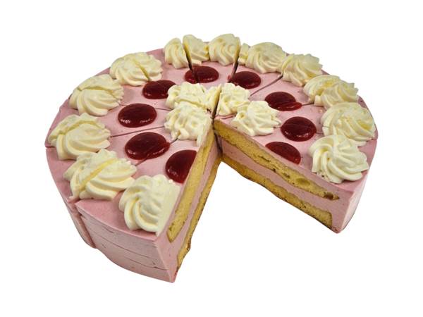 TK Manfred Jürgens Backstube Erdbeer Sahnetorte, 1200 G/ST vorgeschnitten in 12 Stücke
