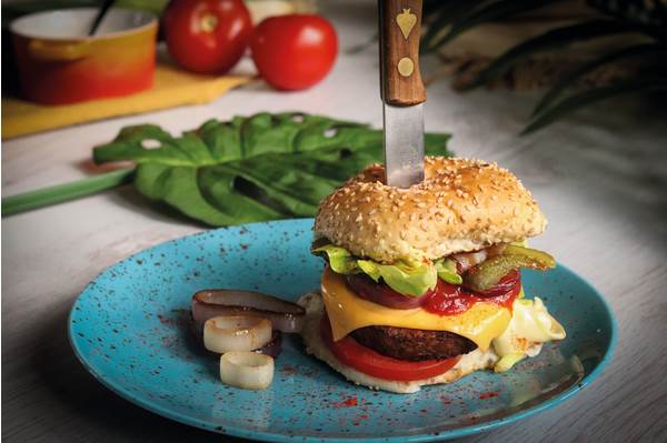 TK Rootzz of Nature Jackfruit Burger, vegetarisch, 20 Stk., ca. 100g, 2 KG/KT Trend-Fleischalternative für saftige Burger mit fleischähnlicher Textur