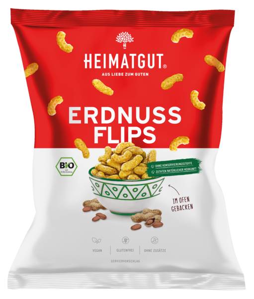Heimatgut Bio Erdnuß Flips, 0,125 KG/BT
