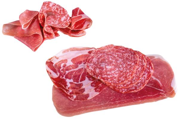 Banchetto Antipasto Misto, Rohschinken, Salami und luftgetrockneter Schweinenacken, 0,2 KG/PK original italienische Antipasto-Variation