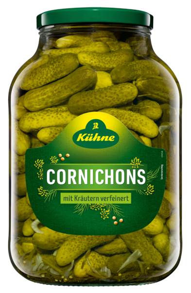 Kühne Cornichons, ATG: 1380g, 2650 ML/GL