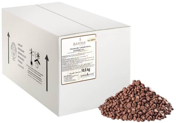 Barima Czekolada mleczna 31%, economic, pastylki, 10 KG/KT