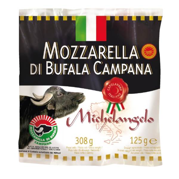 Michelangelo Mozzarella di Bufala Campana ChNP, z mleka bawolego, ser miękki, 0,125 KG/ST