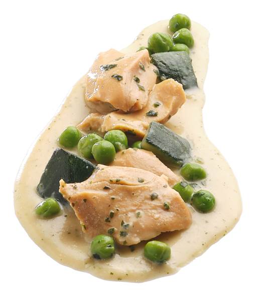 TK Star Culinar Hi Taste Planted Green Curry 280g, 24 PO/KT Pflanzliche Filetstücke "Hähnchen Art" aus Erbsenprotein in Curry-Sauce