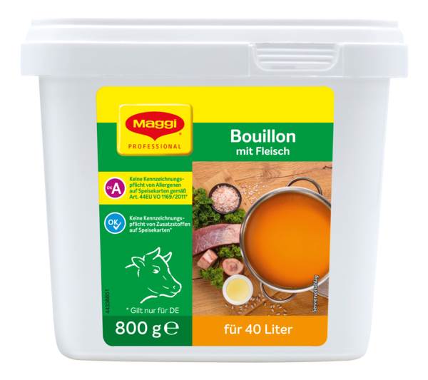 Maggi Professional Bouillon mit Fleisch, Ergiebigkeit 40 L (12580627) 0,8 KG/DS