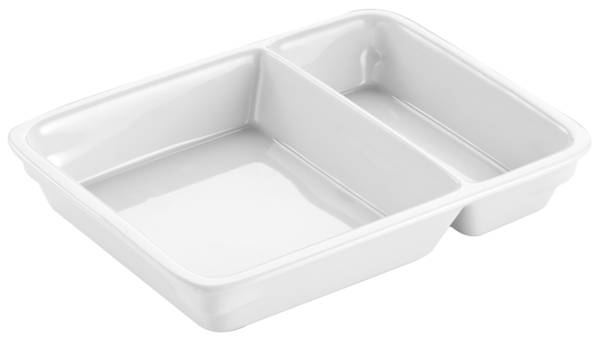 thermohauser Schale 2/3 : 1/3 geteilt, 23,5 x 17,5 x 4 cm, 800 g, 850 ml 1 ST für Dinner Champion