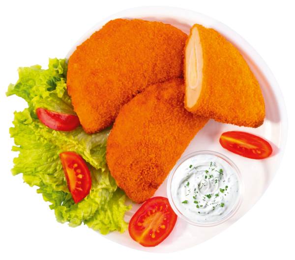 Mr Medalion drobiowy z szynką i serem, panierowany, smażony, pieczony, 125g, 1 KG/PA