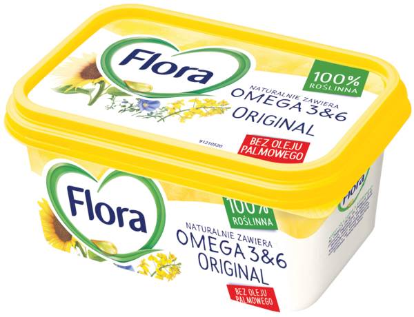 Flora Omega 3&6 Original, roślinny zamiennik masła, 400 GR/ST