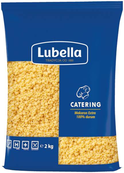 Makaron Muszla mała, z mąki z pszenicy durum, 2 KG/PA