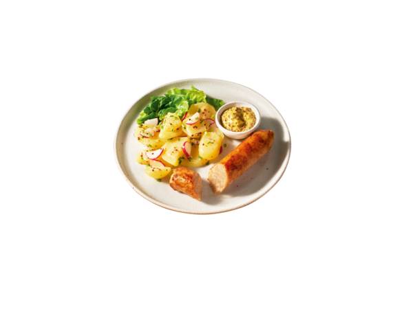TK Beyond Meat Bratwurst, vegan, ca.100g, 40 ST/KT auf Erbsenproteinbasis, 4x10 Stück