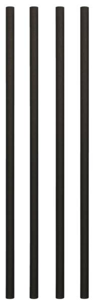 Kögler Pflanzenfaser Cocktail-Trinkhalme, schwarz,15cm lang, 0,8cm Durchm.,225 Stück, (K25174) 0,226 KG/PK