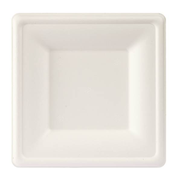 Duni BioPak Bagasse-Teller, weiß, quadratisch, 160x160mm, 50 Stück, (205780) 1 PK