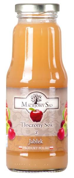 Maciejowy Sad Sok jabłkowy, tłoczony 300 ML/BU