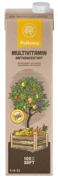 fruiteasy Multi 1+4 100%  PK 1 L/PK Konzentrat zur Herstellung eines Multivitaminsaftes, teilweise aus Fruchtsaft- u