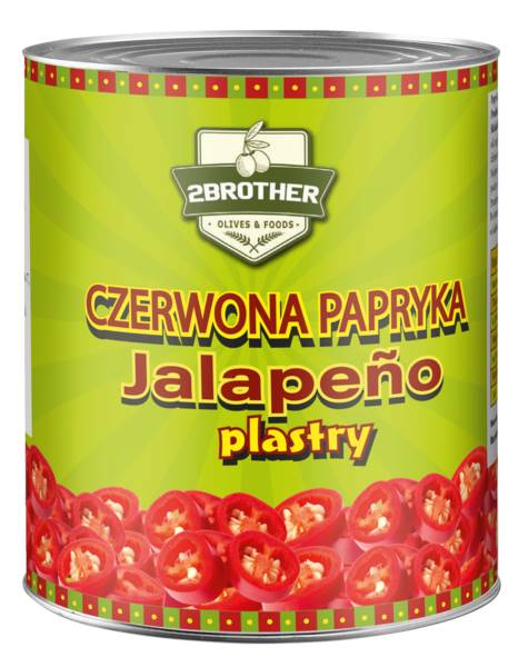 2Brother Papryka jalapeno czerwona, plastry, 3 KG/PS