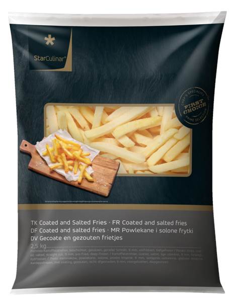 TK Star Culinar Coated Fries-Pommes, 9 x 9-mm-Schnitt, 2,5 KG/BT