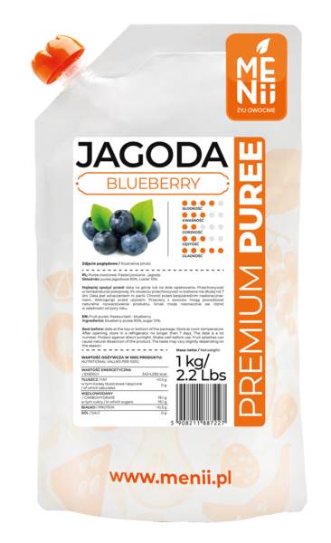 Menii Premium Puree Jagoda 1 KG/ST