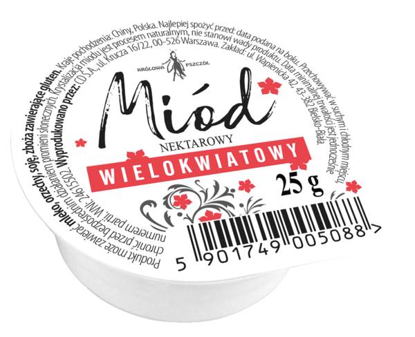 CD Miód wielokwiatowy, porcjowany 25 g, 90 ST/KT