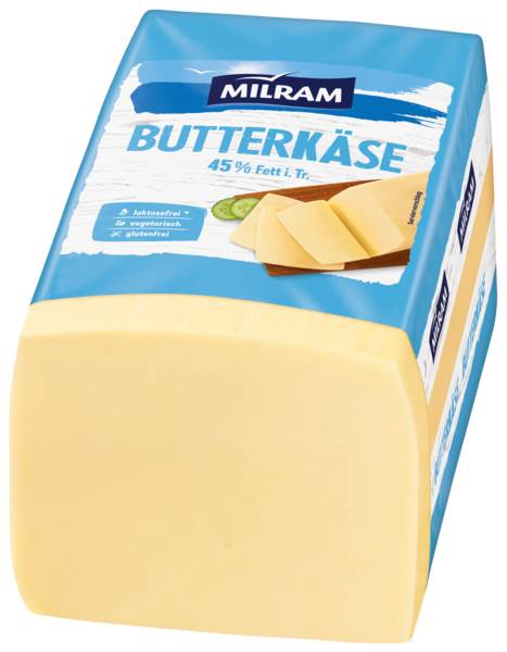 Milram Butterkäse 45% 3 KG/ST foliengereift