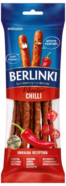 Berlinki kabanosy chili pikant.85g 85 G/PK