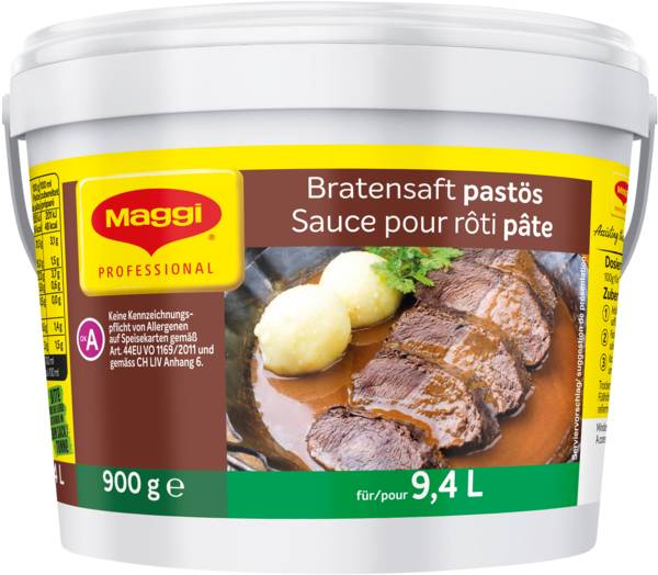 Maggi Professional Bratensaft pastös, Ergiebigkeit 9,4 L (12588126) 0,9 KG/DS
